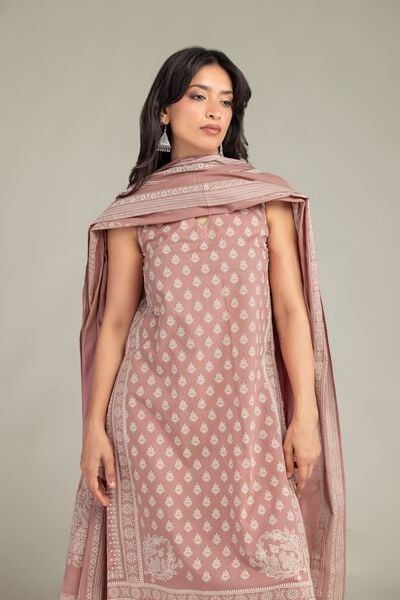 Printed Cambric Sleeveless Cambric Kurta