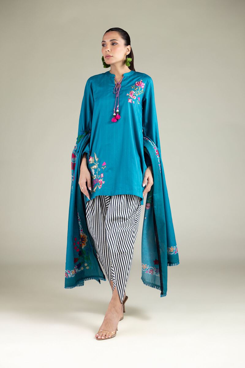 Floral Fringe Dupatta