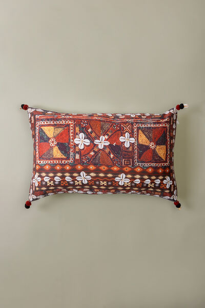 Printed Poly Sateen 13x21in Cushion Cover