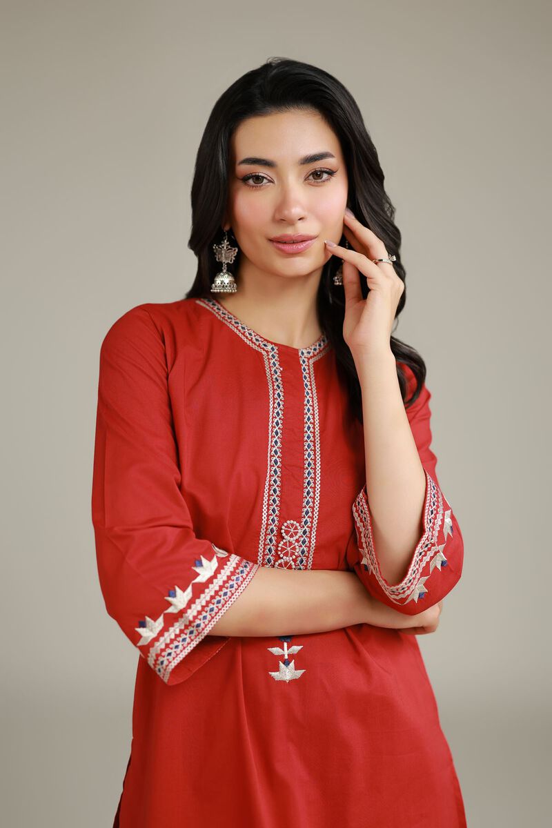 Red Cambric Kurta