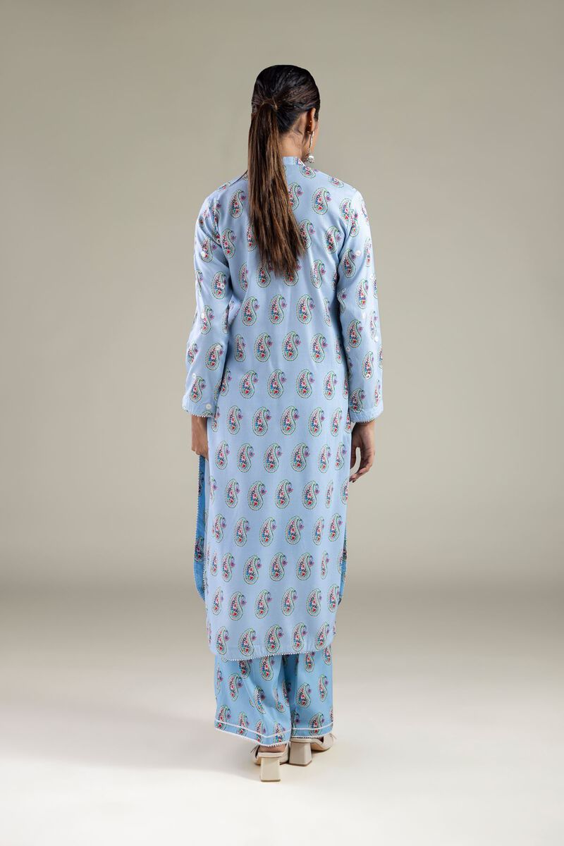 Paisley Band Collar Kurta