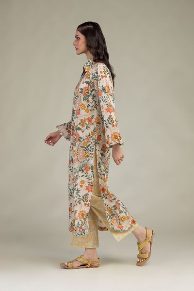 Printed Cambric Floral Cambric Pants