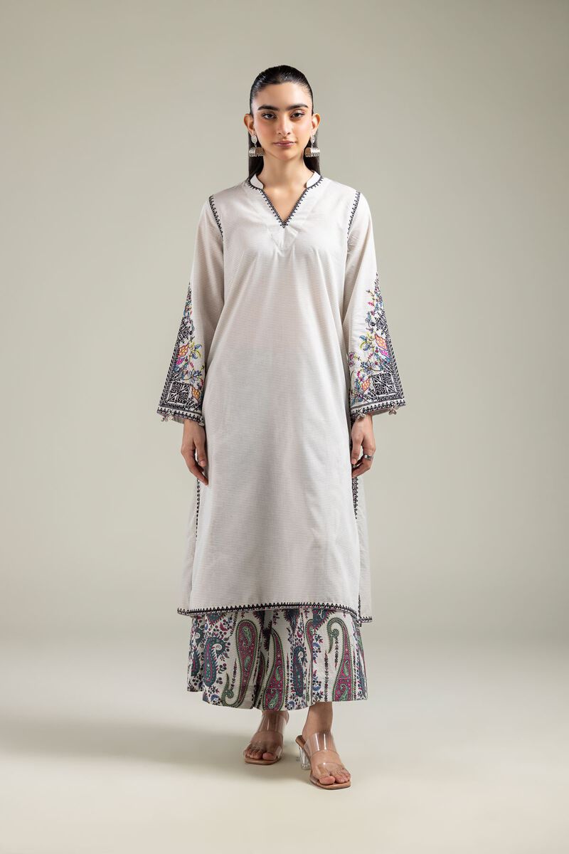 Off-White Longline Kurta