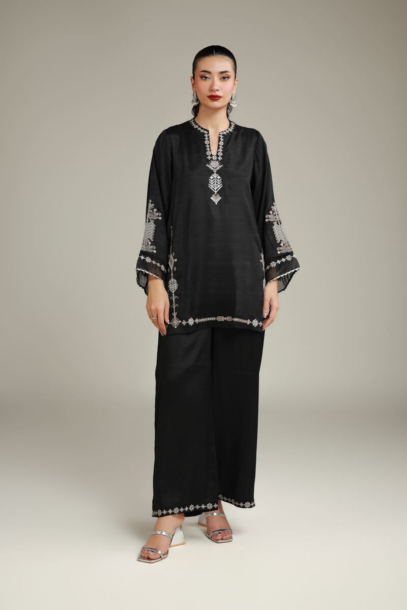 Black Silk Kurta