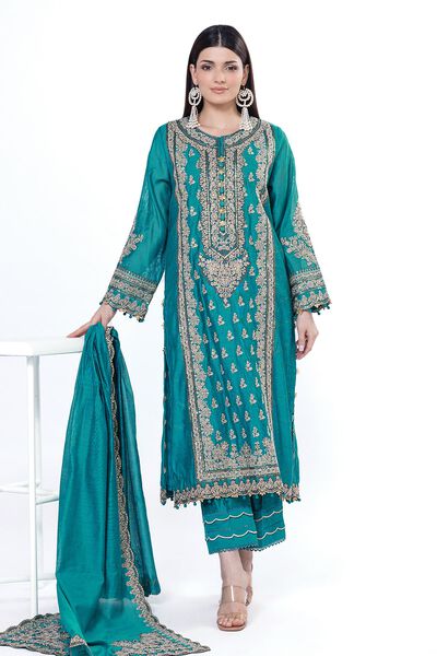 Embroidered | Viscose Polyester Khaadi Net | Tailored 3 Piece | PKR 12,000