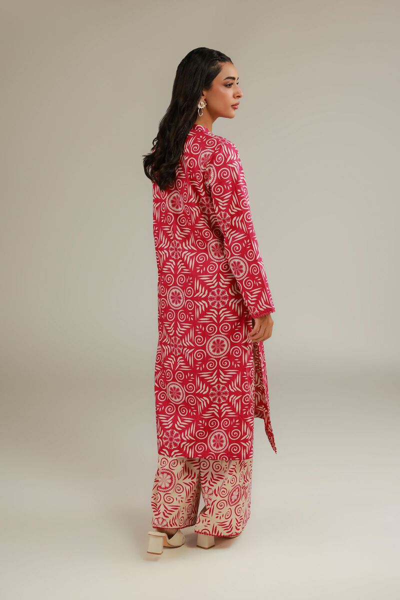 Floral Red Kurta