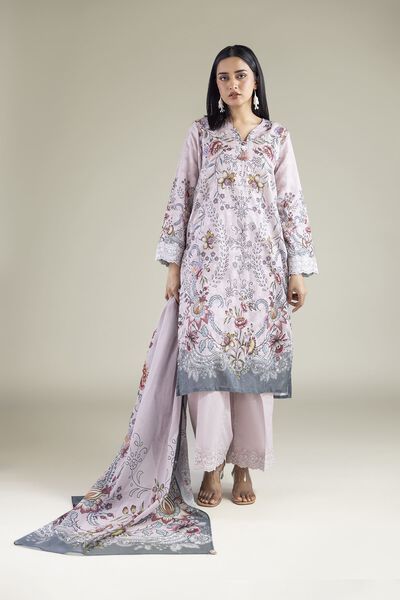 Embroidered Broshia Fabrics 3 Piece