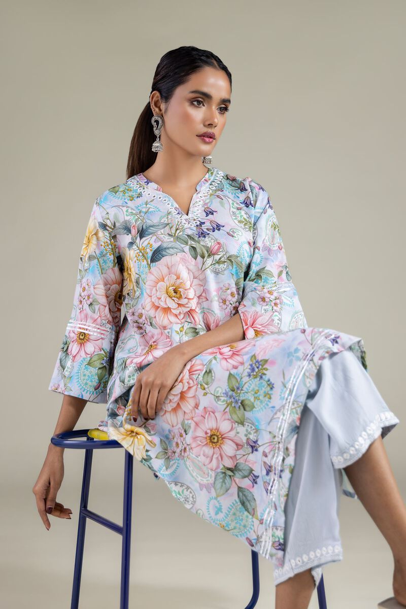 Long Floral Kurta