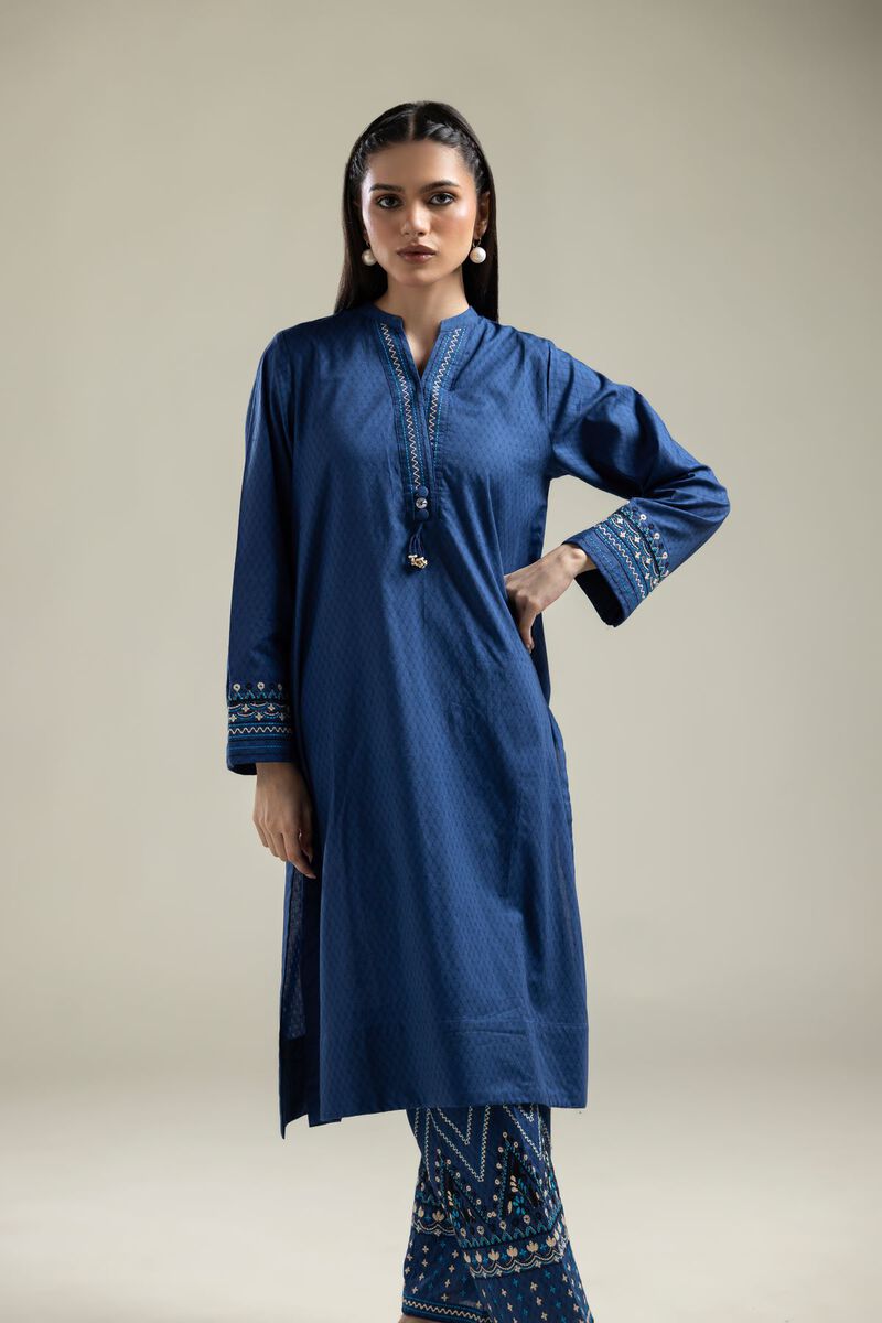 Blue Longline Kurta