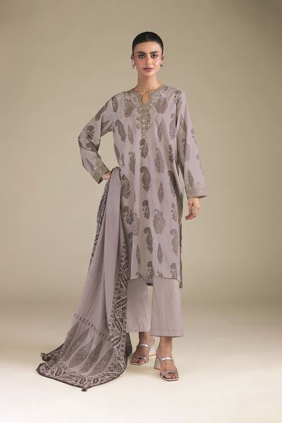 Embroidered Cambric Fabrics 3 Piece