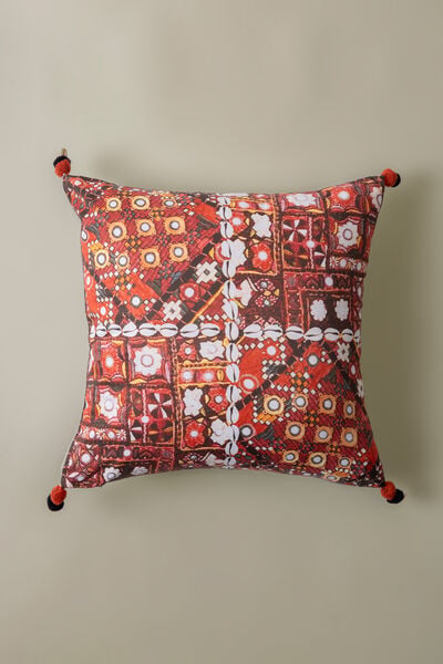 Printed Poly Sateen 16x16in Cushion Cover
