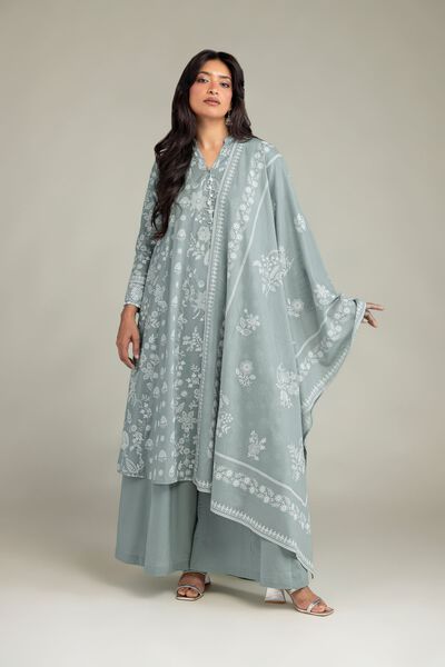 Floral Lawn Dupatta, image 1