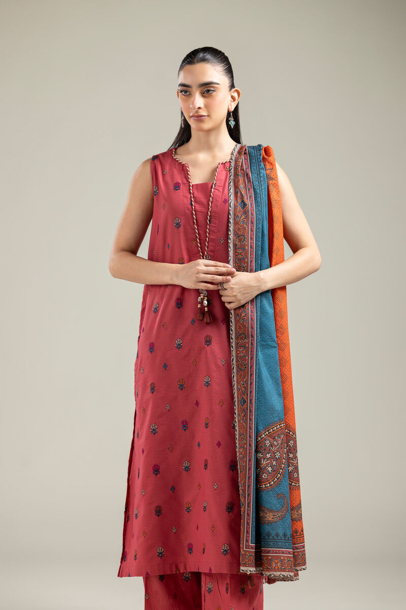 Geometric Tassel Dupatta