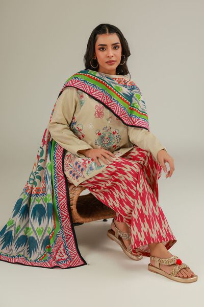 Floral Cotton Dupatta, image 1