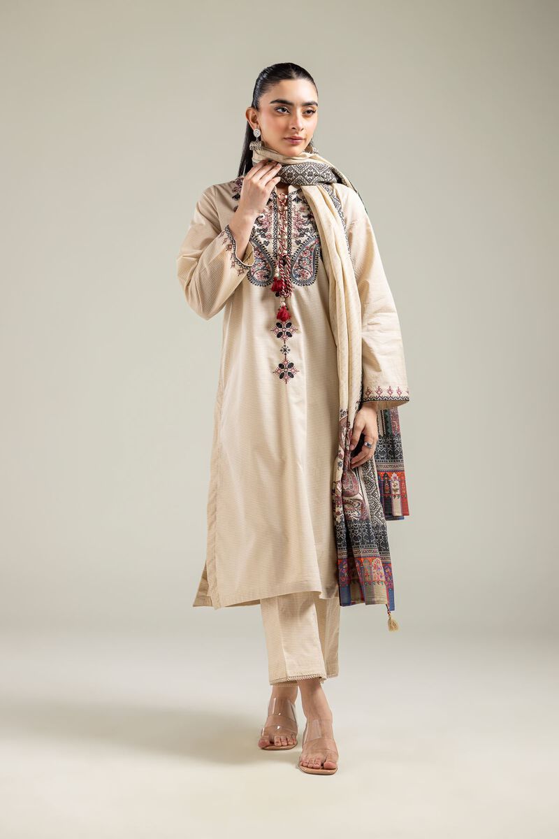 Geometric Tassel Dupatta