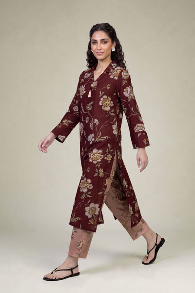 Printed Light Khaddar Floral Khaddar Pants