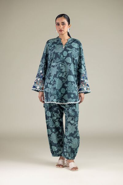 Floral Cambric Shalwar, image 1