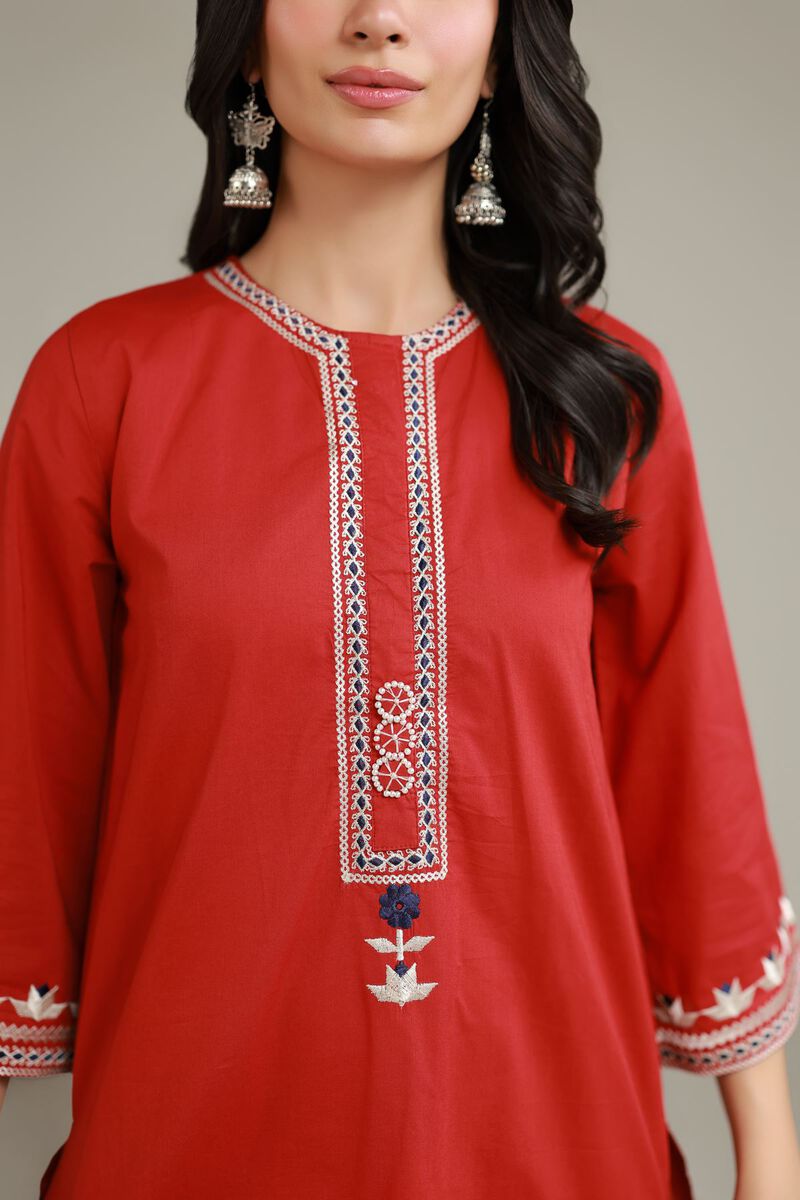 Red Cambric Kurta