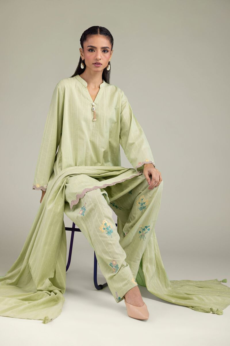 Cotton Band-Collar Kurta