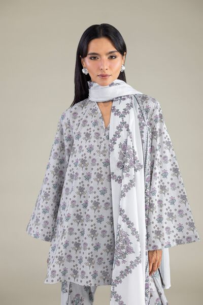 Printed Cambric Floral Cambric Kurta