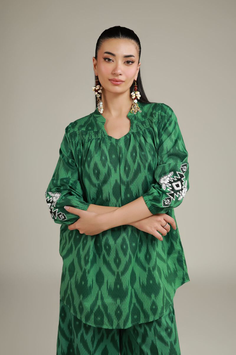 Green Cotton Kurta