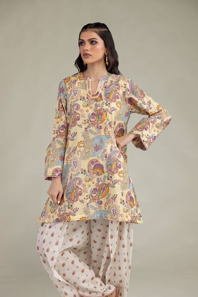 Printed Cambric Short Cambric Kurta