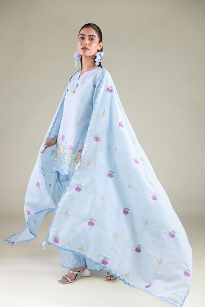 Floral Thread Kurta, image 1