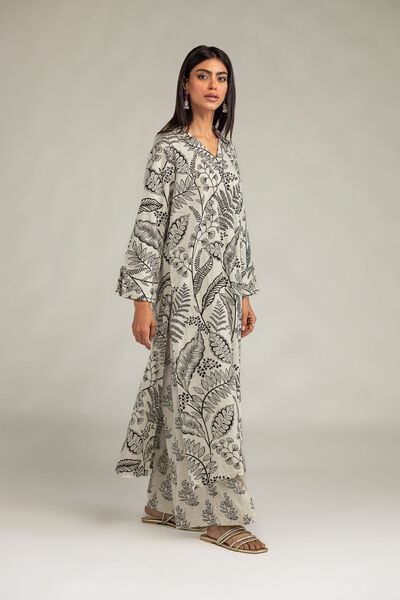 Printed Textured Cotton Printed Cotton Pants