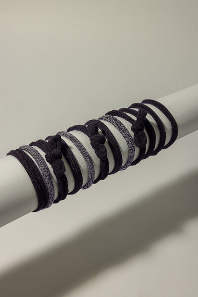 Solid Polyester Set Of 12 Scrunchie
