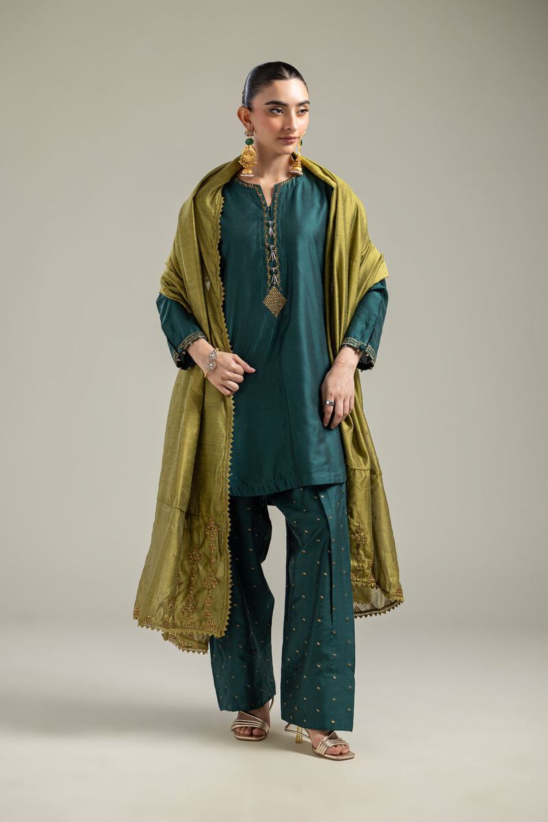 Olive Net Dupatta
