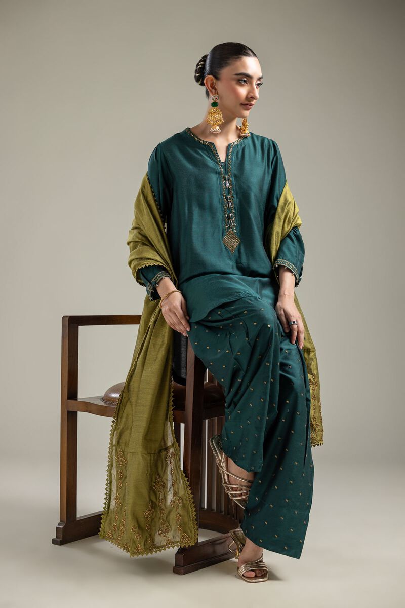 Olive Net Dupatta