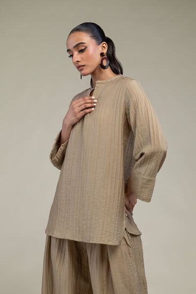 Dyed Blended Crinkle Tunic