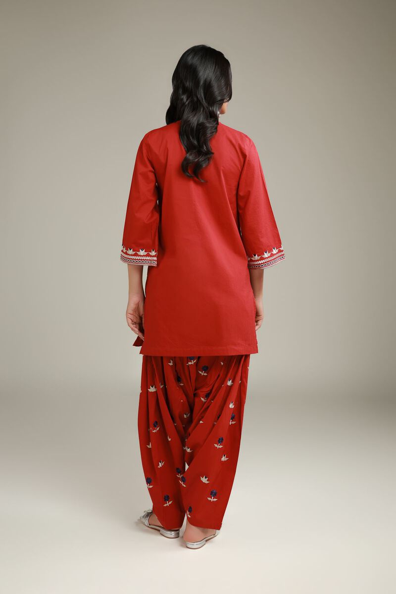 Red Cambric Kurta