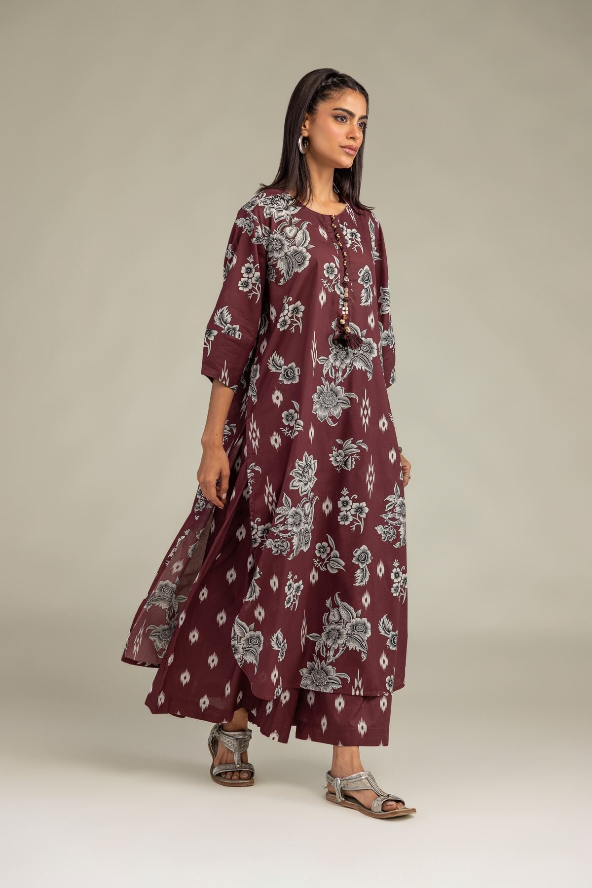Khaadi - Floral Cambric Pants