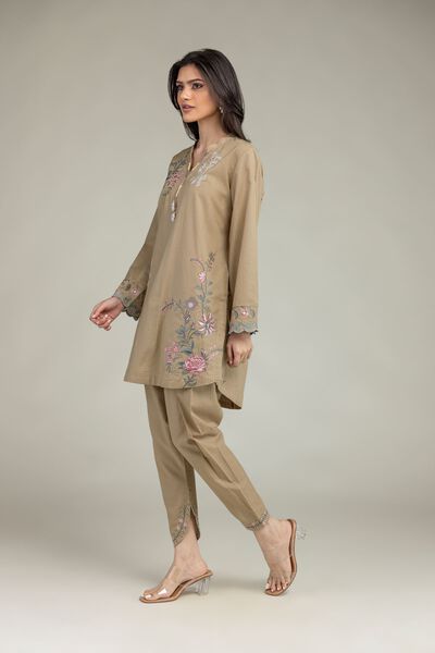 Floral Beige Shalwar, image 1