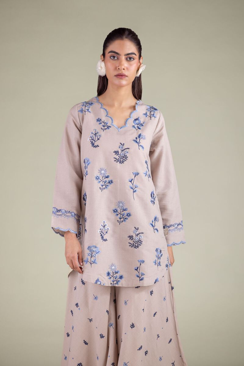 Floral Scalloped Kurta