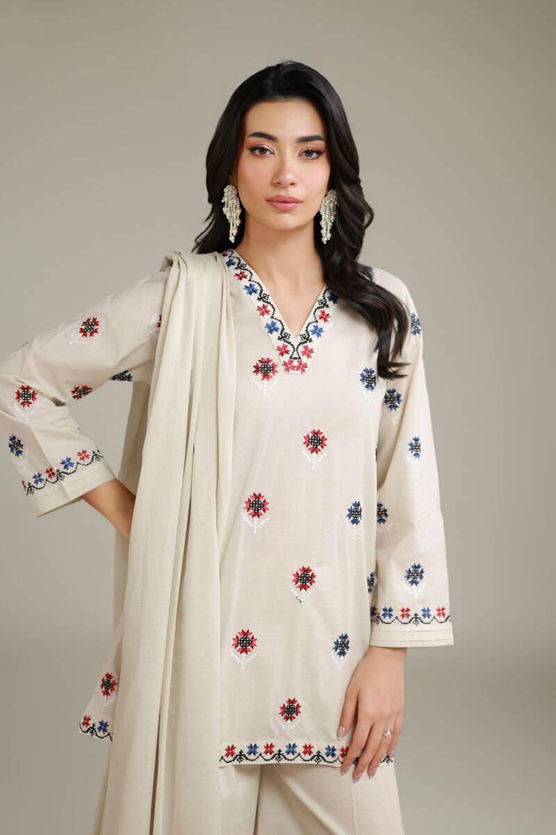 Embroidered Lawn Dupatta