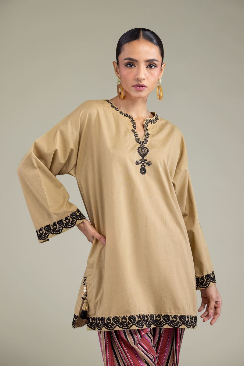 Beige Cambric Kurta