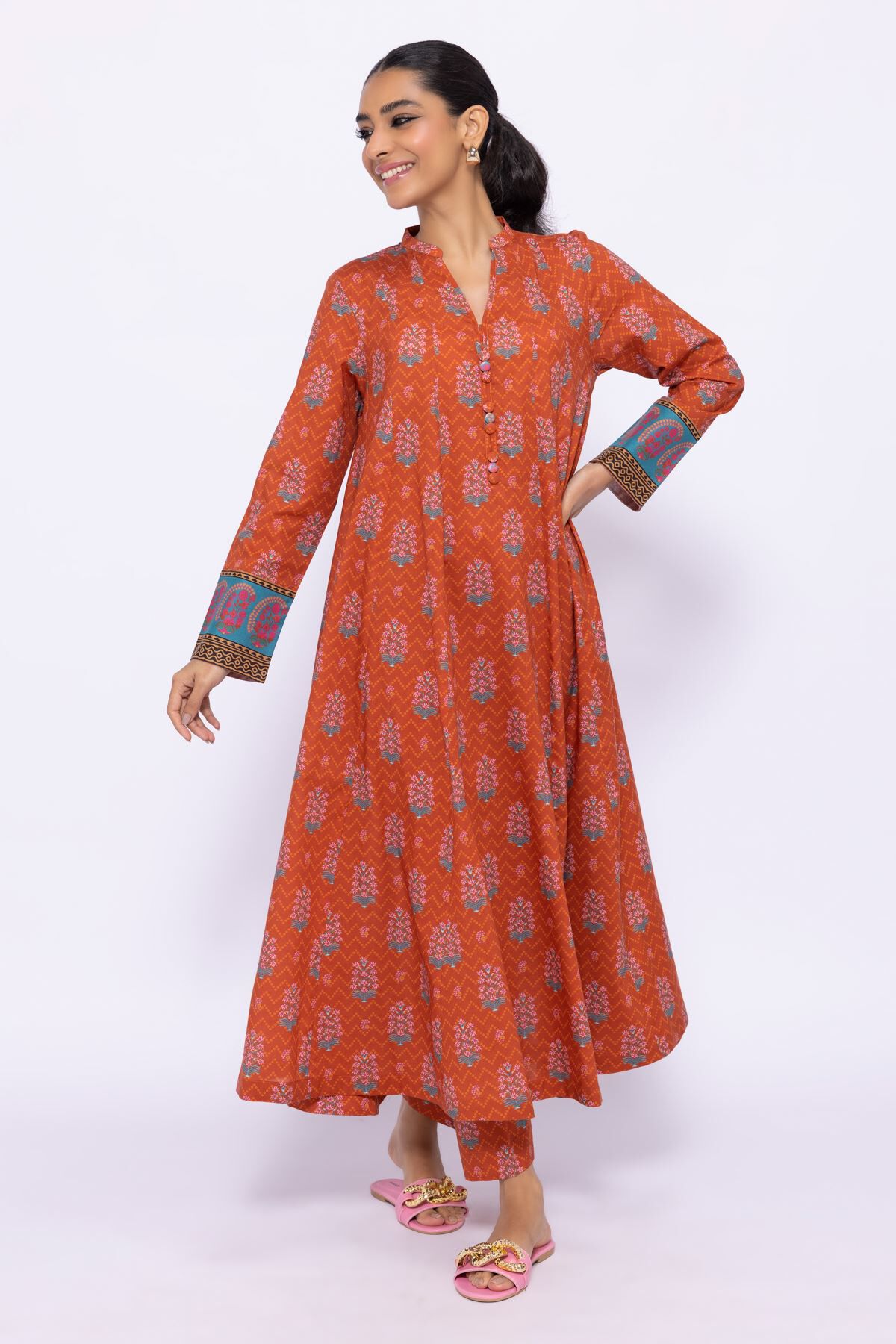 Khaadi top long frocks