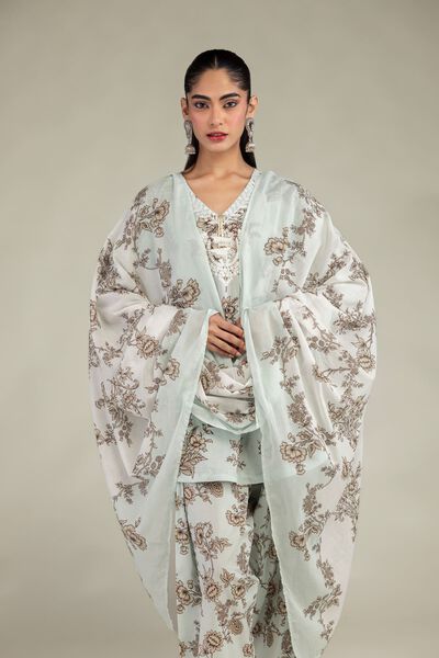 Mint Lawn Dupatta, image 1