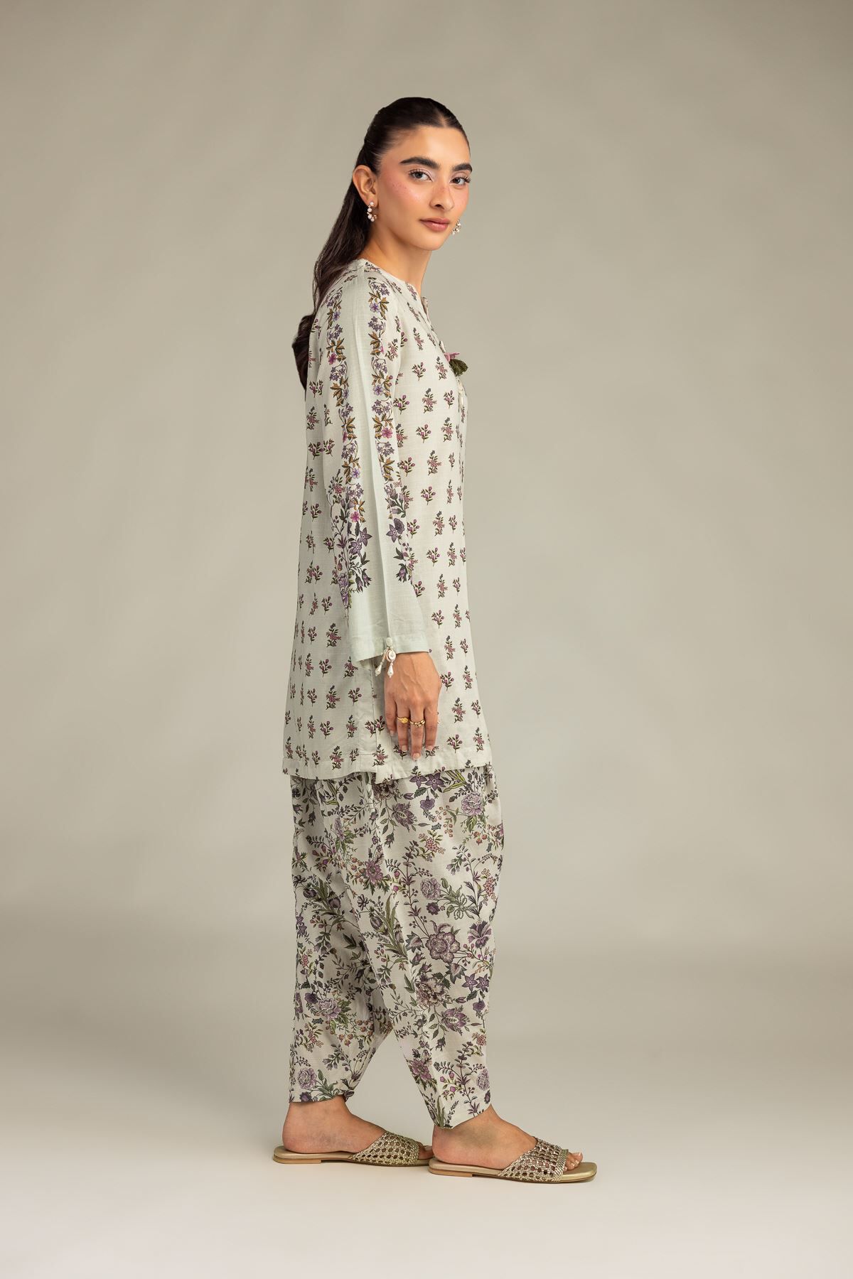Khaadi - Floral Silk Shalwar