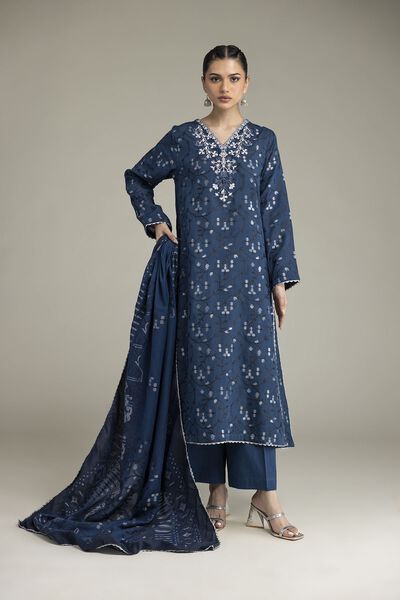 Embroidered Jacquard Fabrics 3 Piece