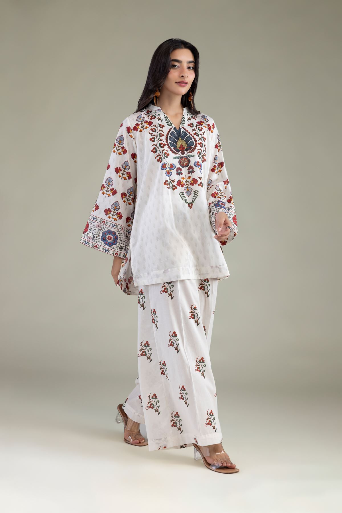Khaadi - Floral Cambric Pants