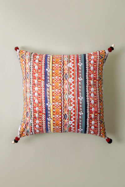 Printed Poly Sateen 16x16in Cushion Cover