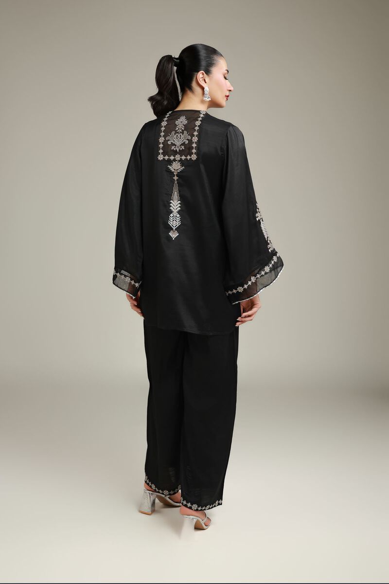 Black Silk Kurta