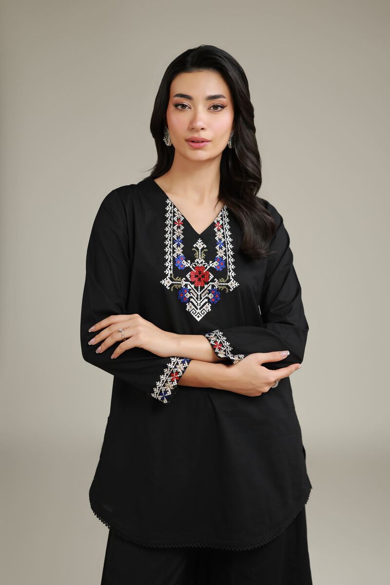 Black Cambric Kurta