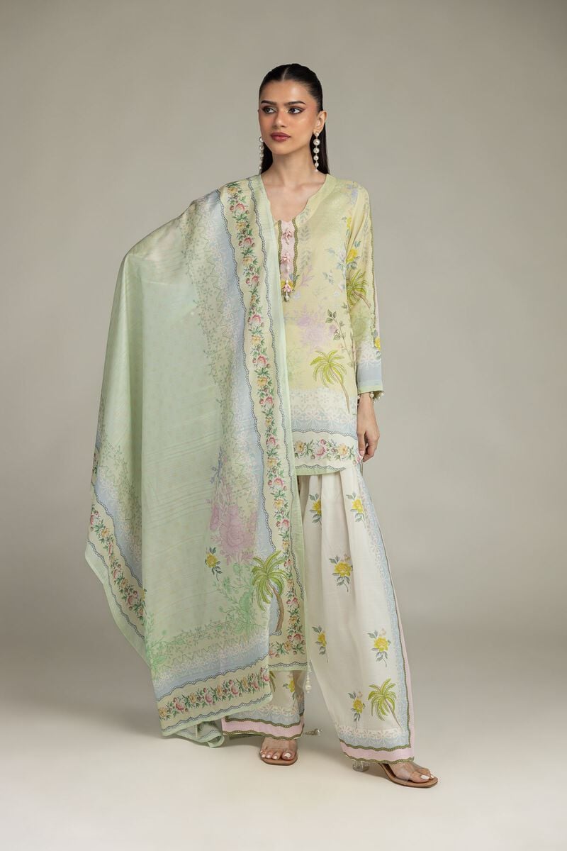 Floral Mint Dupatta