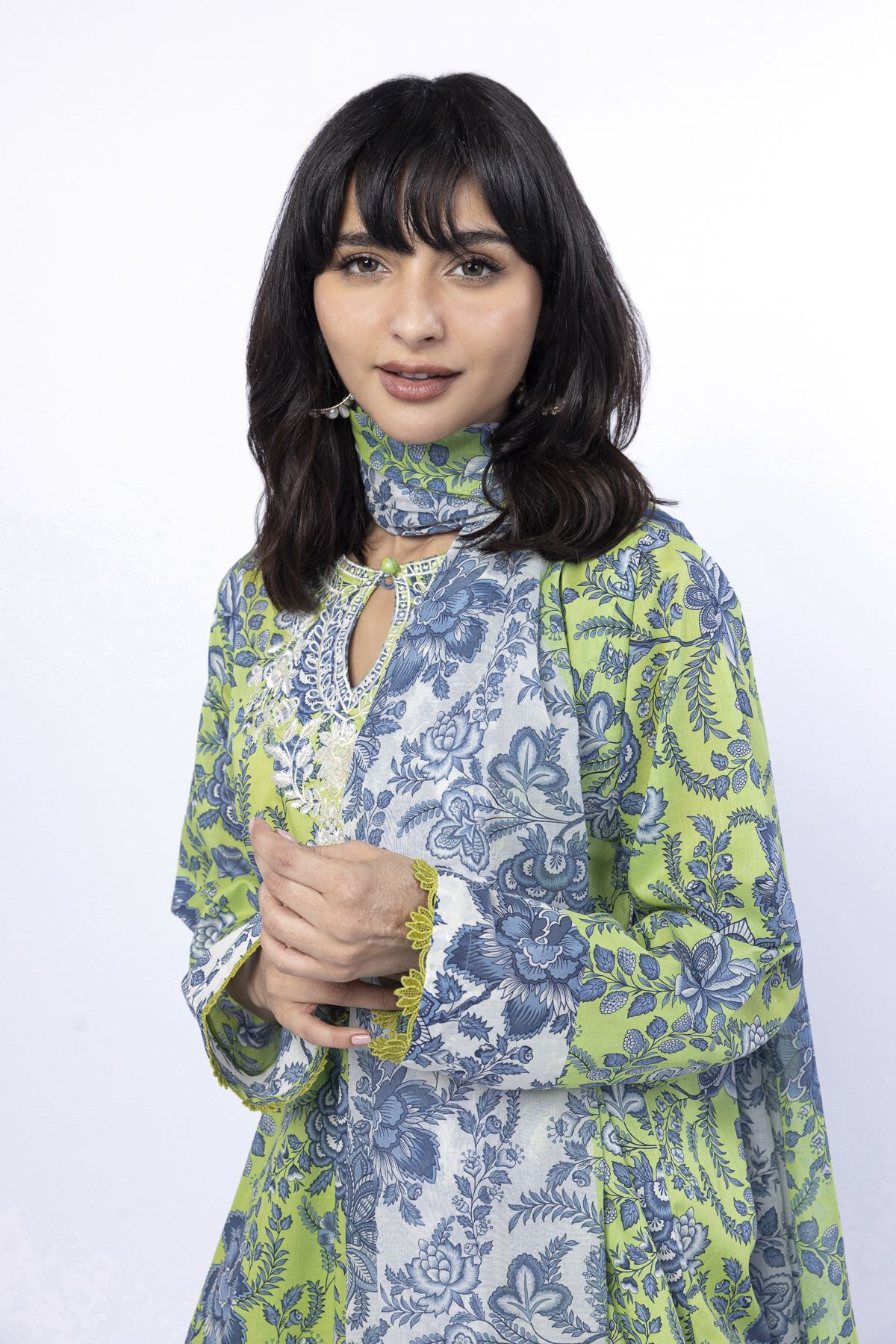 Buy Fabrics 3 Piece | 0.0 N/A | SS2554A-G-VG_MULTI | Khaadi Pakistan