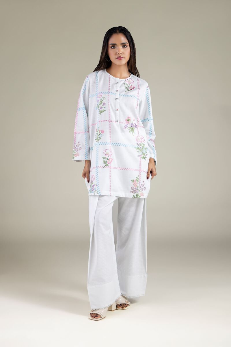 Buttoned Floral Kurta