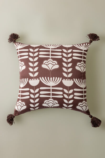 Printed Poly Sateen 16x16in Cushion Cover